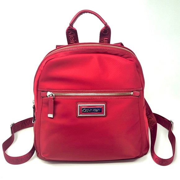 calvin klein red backpack